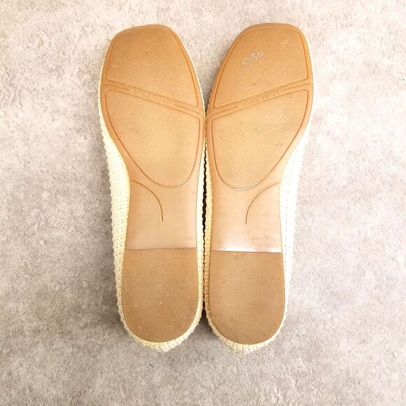 Nine West Womens Loredana Size 8.5 Tan Red Woven Slip On Ballet Flats - Picture 10 of 10